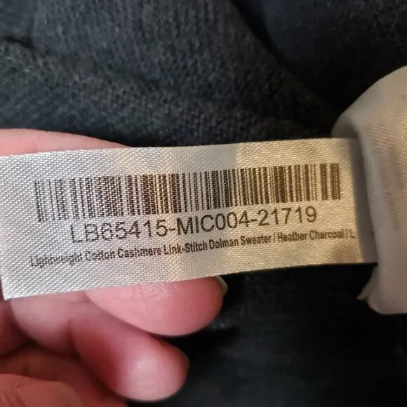 Quince Lightweight Organic Cotton Cashmere Link Stitch Dolman Sweater Size Large - Picture 10 of 11